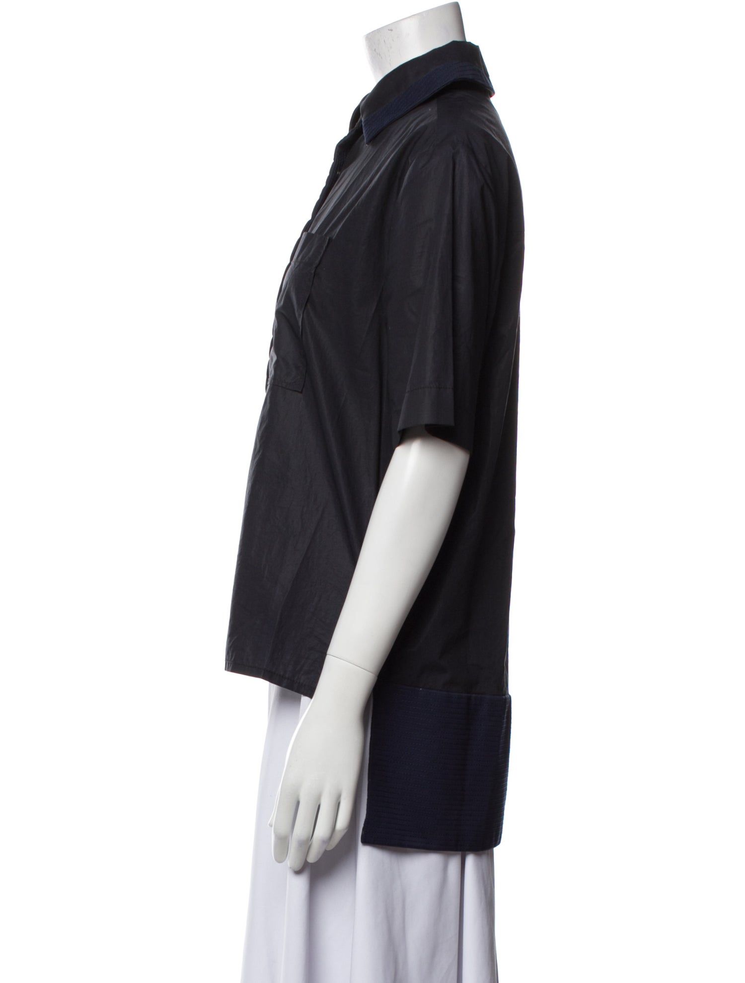 Paco Rabanne Short Sleeve Button-Up Top
